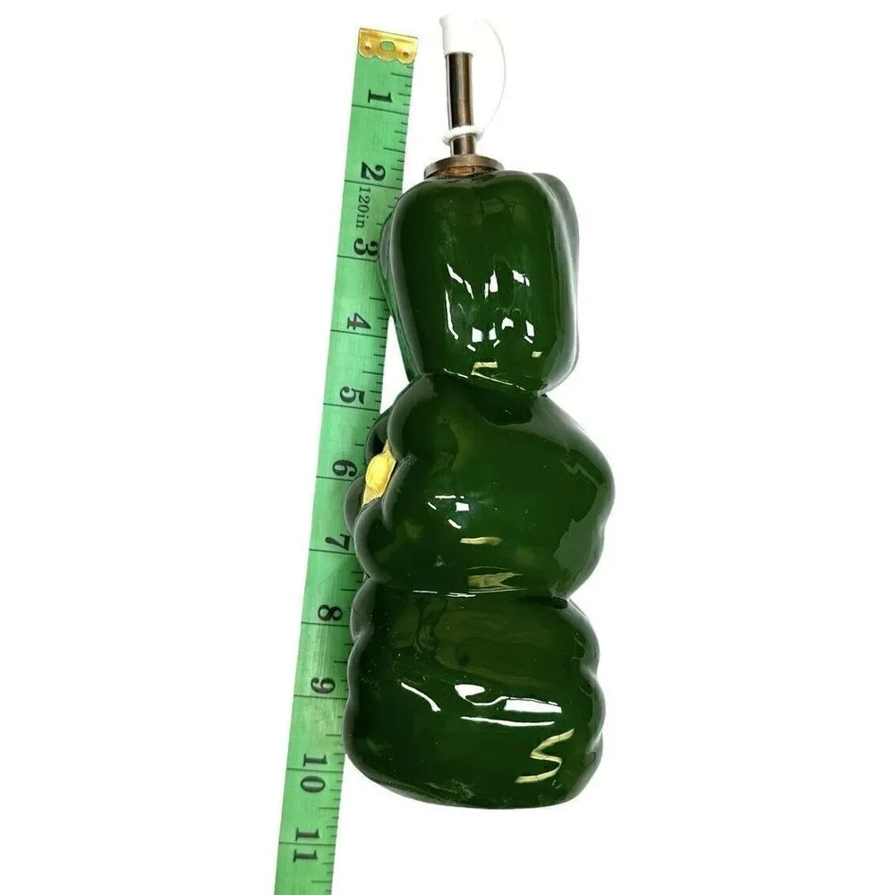 Vintage Four Piece Ceramic Green Pepper Condiment Kitchen Set in Original Box